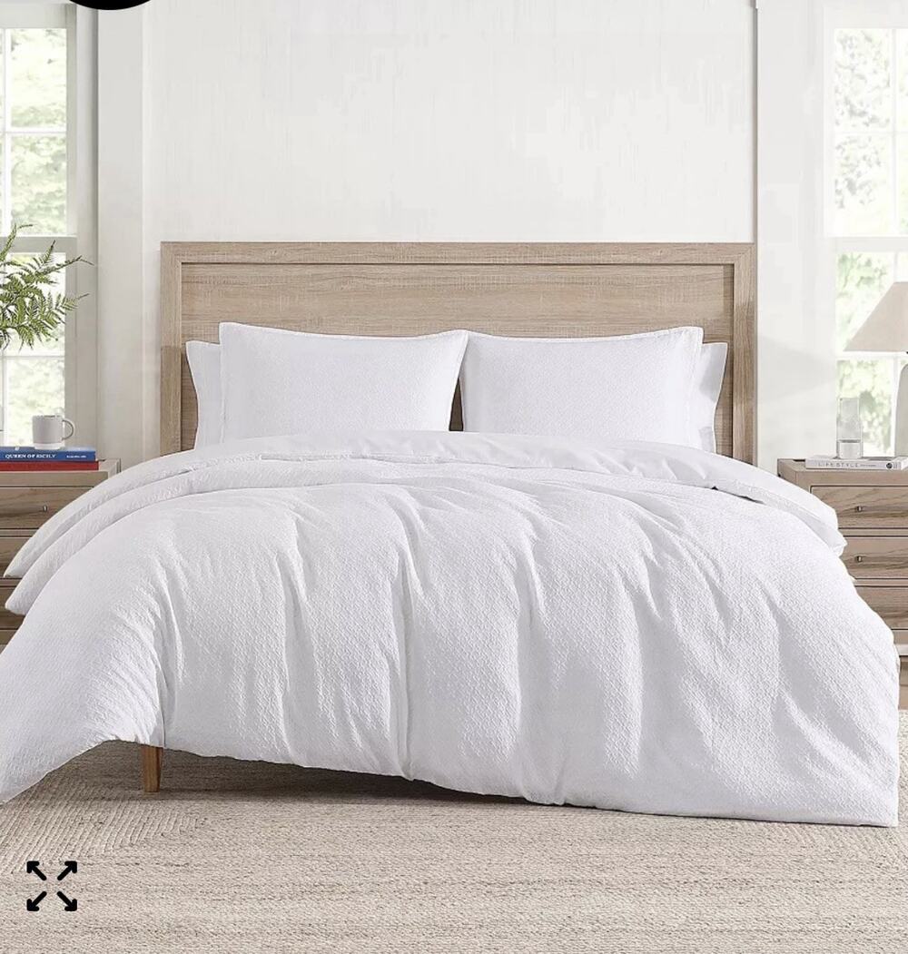 Tommy HilfigerMonogram Matelasse King 3-Pc. Duvet Cover Set White Cp. @ $128